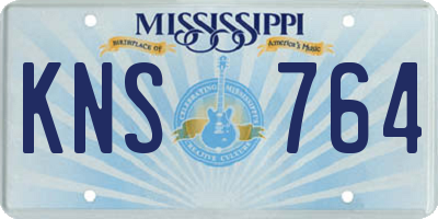 MS license plate KNS764