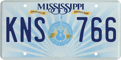 MS license plate KNS766