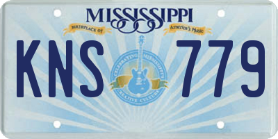MS license plate KNS779