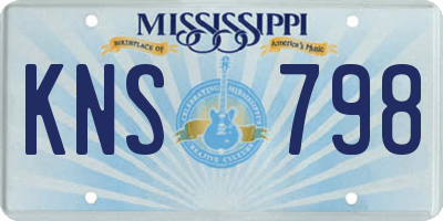 MS license plate KNS798