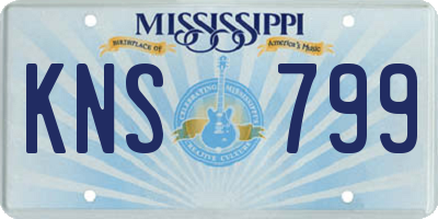 MS license plate KNS799