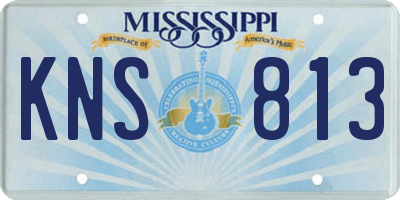 MS license plate KNS813