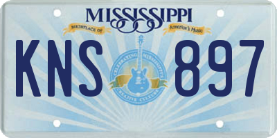MS license plate KNS897