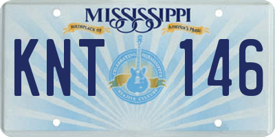 MS license plate KNT146