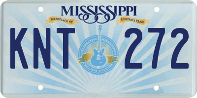 MS license plate KNT272