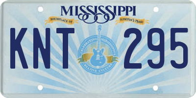 MS license plate KNT295