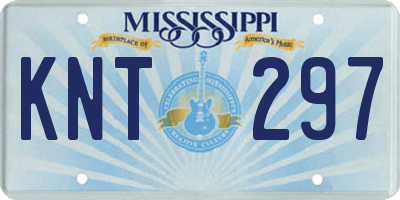 MS license plate KNT297