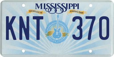 MS license plate KNT370