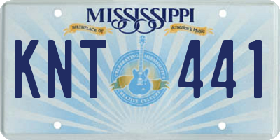 MS license plate KNT441