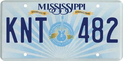 MS license plate KNT482