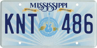 MS license plate KNT486