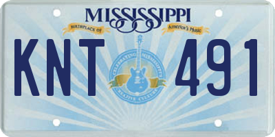 MS license plate KNT491