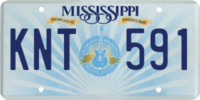 MS license plate KNT591