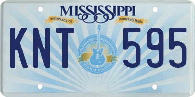MS license plate KNT595