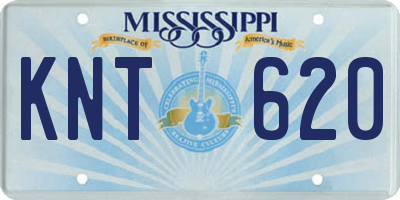 MS license plate KNT620