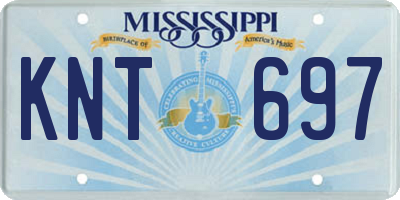 MS license plate KNT697