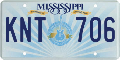MS license plate KNT706