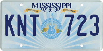 MS license plate KNT723
