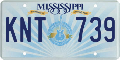 MS license plate KNT739