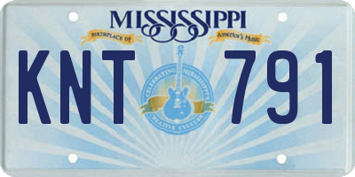 MS license plate KNT791
