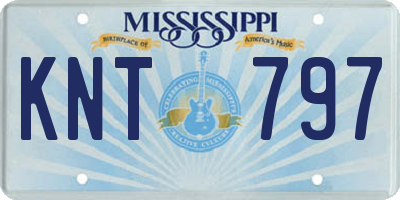 MS license plate KNT797