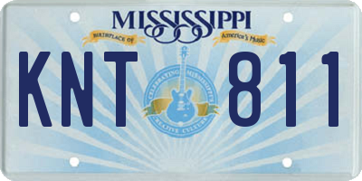 MS license plate KNT811