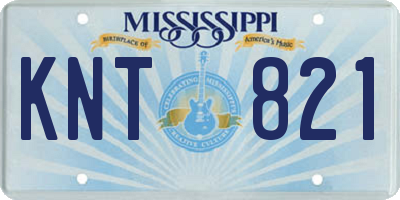 MS license plate KNT821