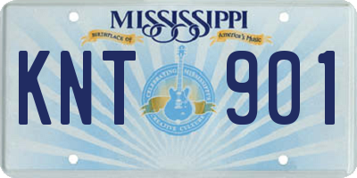 MS license plate KNT901
