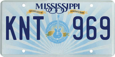 MS license plate KNT969