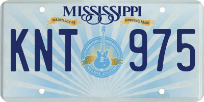 MS license plate KNT975