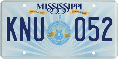 MS license plate KNU052