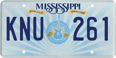 MS license plate KNU261