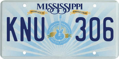 MS license plate KNU306
