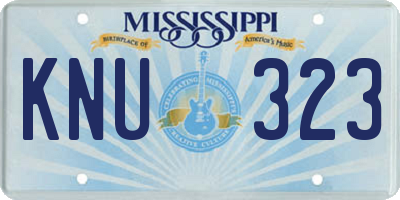 MS license plate KNU323
