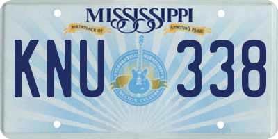 MS license plate KNU338