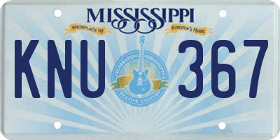 MS license plate KNU367
