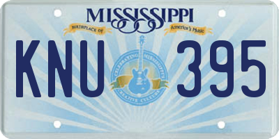 MS license plate KNU395