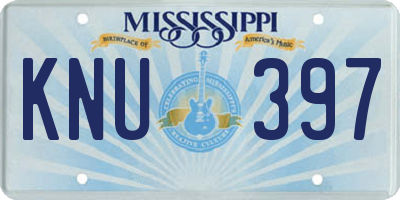 MS license plate KNU397