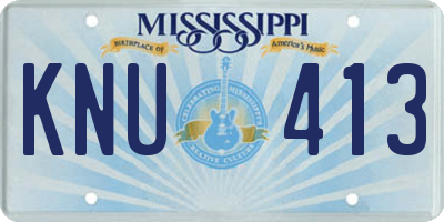MS license plate KNU413