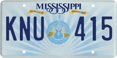MS license plate KNU415