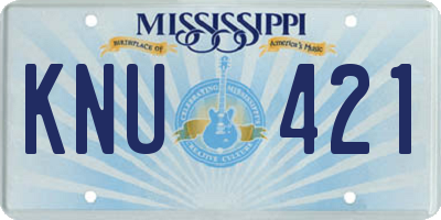 MS license plate KNU421