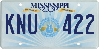 MS license plate KNU422