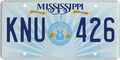 MS license plate KNU426