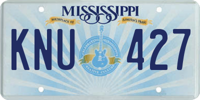 MS license plate KNU427