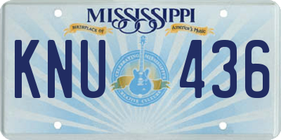 MS license plate KNU436