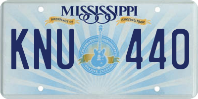 MS license plate KNU440