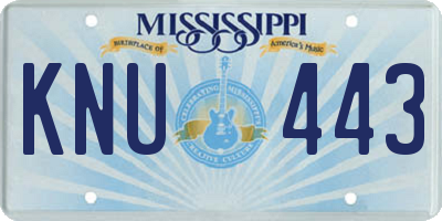 MS license plate KNU443