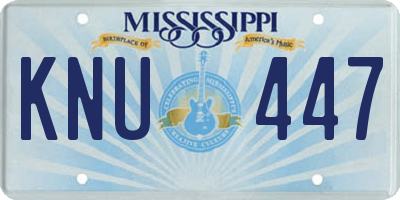 MS license plate KNU447