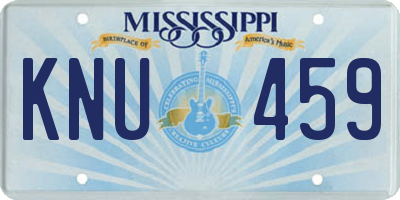 MS license plate KNU459