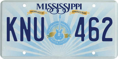 MS license plate KNU462